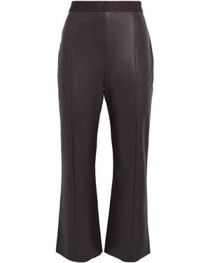 Wolford Faux Leather Jenna Cropped Trousers - Grey