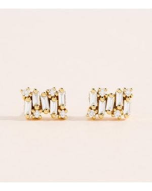 Suzanne Kalan And Diamond Shimmer Stud Earrings - Natural