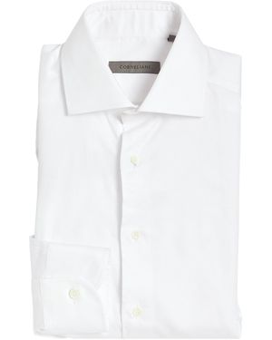 Corneliani Cotton Twill Long-Sleeve Shirt - White