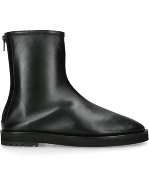Dear Frances Leather Joss Ankle Boots - Black