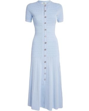 Sandro Knitted Midi Dress - Blue