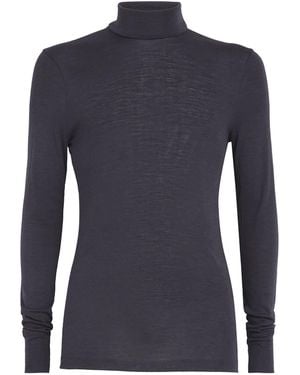 Hanro Wool-Silk Thermal Jumper - Blue