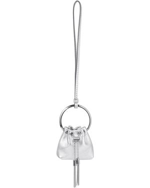 Jimmy Choo Leather Bon Bon Bag Charm - Metallic