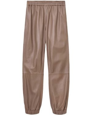 AllSaints Leather Jen Joggers - Brown