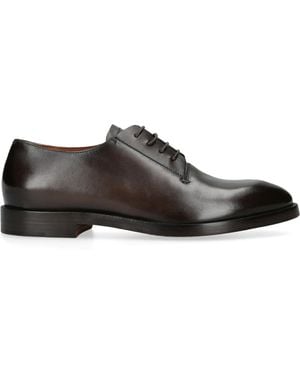 ZEGNA Leather Torino Derby Shoes - Brown