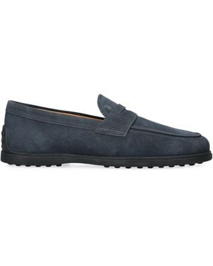 Tod's Suede Gomma Loafers - Blue