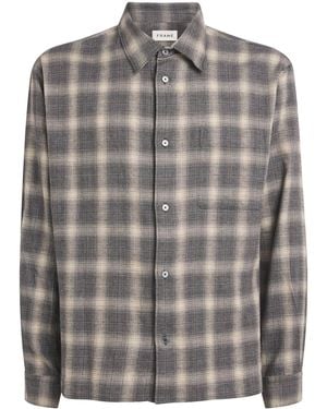 FRAME Cotton Check Shirt - Grey