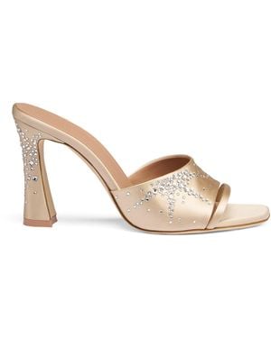 Malone Souliers Satin Crystal-Embellished Roxanne Heeled Sandals 90 - Natural
