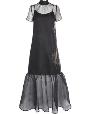 STAUD Firework Calluna Maxi Dress - Grey
