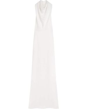 Givenchy Satin Halterneck Maxi Dress - White