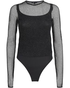 Maje Diamanté Bodysuit - Grey
