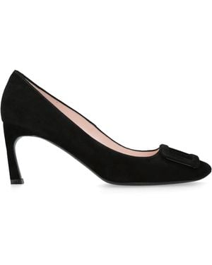 Roger Vivier Suede Trompette Pumps 70 - Black