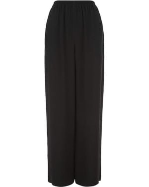 Eskandar Silk Wide-Leg Pants - Black