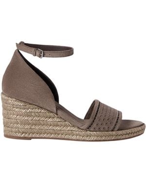 Brunello Cucinelli Suede Wedge Sandals 80 - Brown