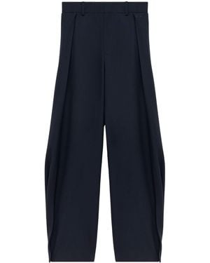 Loewe Wool-Blend Pleated Pants - Blue