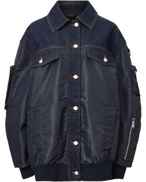 AllSaints Hybrid Verity Bomber Jacket - Blue