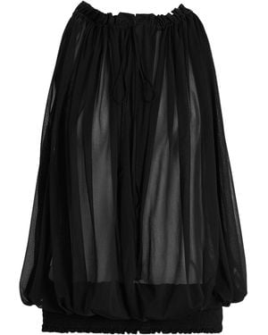 Balmain Muslin Sleeveless Top - Black