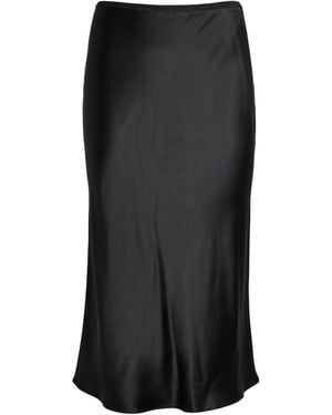 JOSEPH Silk Satin Isaak Midi Skirt - Black