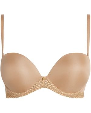 Aubade Sheer Emotion Plunge Bandeau Bra - Natural