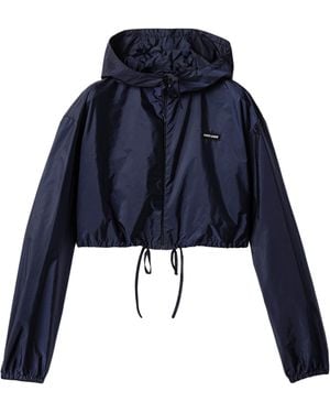 Miu Miu Technical Windbreaker Jacket - Blue