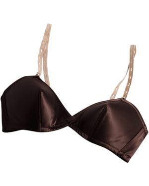 Miu Miu Satin Bra - Brown