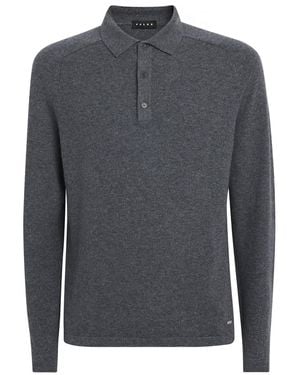 FALKE Cashmere Polo Jumper - Grey