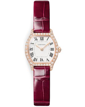 Cartier And Diamond Tortue Watch - Red