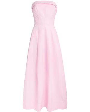Jonathan Simkhai Cotton-Blend Avril Bustier Maxi Dress - Pink