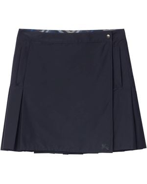 Burberry Technical Water-Resistant Mini Skirt - Blue