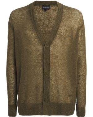 Emporio Armani Wool-Blend Cardigan - Green