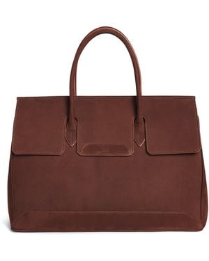 Colombo Suede Holdall Bag - Brown