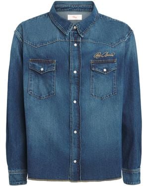 CHERRY LA Western Denim Shirt - Blue