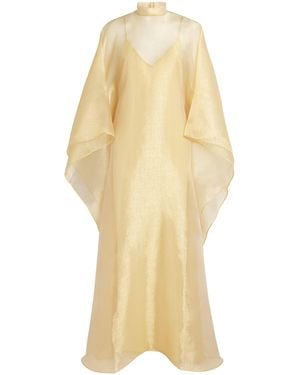 ‎Taller Marmo Organza Sphinx Maxi Kaftan - Yellow