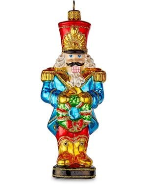 Harrods Glass Nutcracker Tree Ornament - White