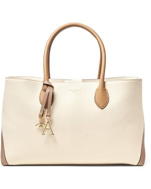 Aspinal of London Leather London Tote Bag - Natural