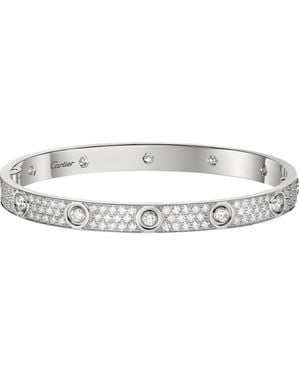Cartier And Diamond Love Bracelet - Metallic