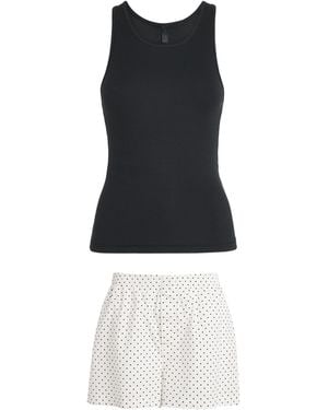 Skims Poplin Boxer Pyjama Set - Black