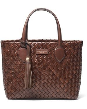 Aspinal of London Small Leather Island Tote Bag - Brown