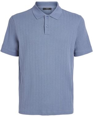 Vince Pima Cotton Knit Polo Shirt - Blue