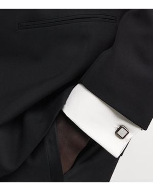 Tateossian Spazio Square Mother-Of-Pearl Cufflinks - Black