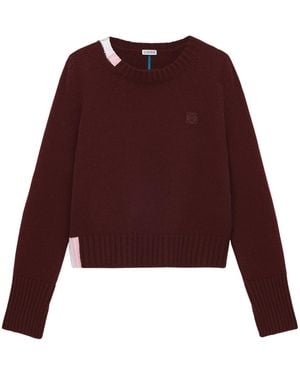 Loewe Cashmere Anagram Sweater - Purple