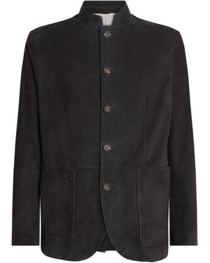 Eleventy Suede Jacket - Black