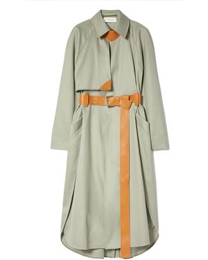 Sportmax Flint Belted Trench Coat - Green