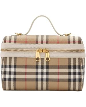 Burberry Check Vanity Bag - Metallic