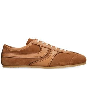 Dries Van Noten Suede Low-Top Trainers - Brown