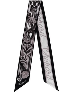 Chopard Organic Silk Printed Scarf - Black