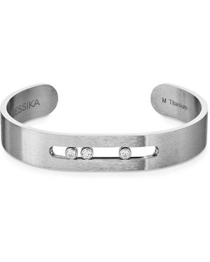 Messika Move Titanium And Diamond Bangle - Metallic