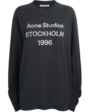 Acne Studios Logo Long-Sleeve T-Shirt - Black