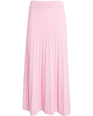 Edeline Lee Pointelle-Knit Dora Midi Skirt - Pink