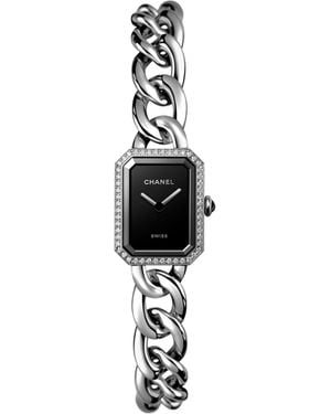 CHANEL Stainless Steel Première Gourmette Chain Watch - Black